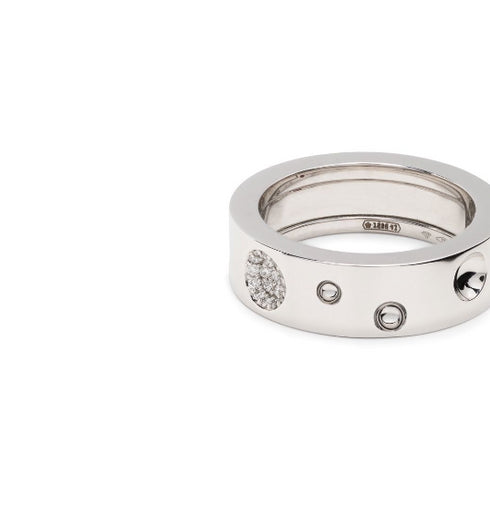 anillo Pois Moi en oro blanco de 18kt con diamantes